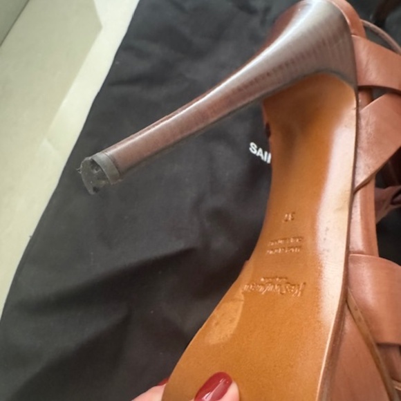 Yves Saint Laurent Tribute Platform Sandals, Wood effect, 37 - Picture 4 of 9
